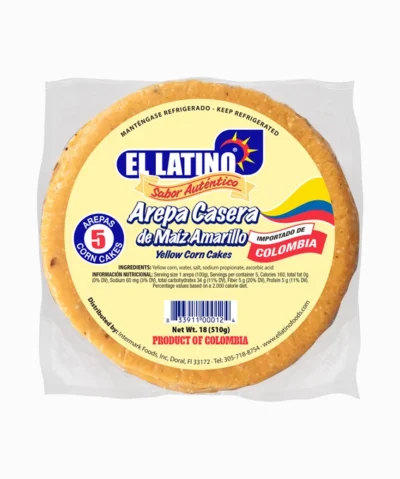 Arepas de Maíz Amarillo 5 pcs